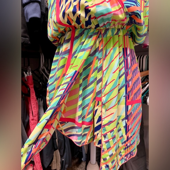 Blue Blush Multicolor‎ Abstract Romper Size S - Picture 4 of 7